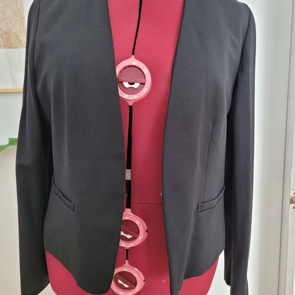 UNIQLO Black Women’s collarless suit jacket Size XL - Picture 2 of 3